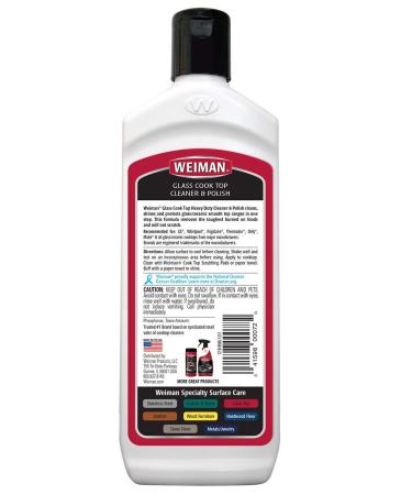 Weiman Glass Cooktop Cleaner & Polish - 15 Oz | For Glass/Ceramic Smooth Top Ranges | Shines & Protects | Gentle Formula - Buy Online on GoSupps.com