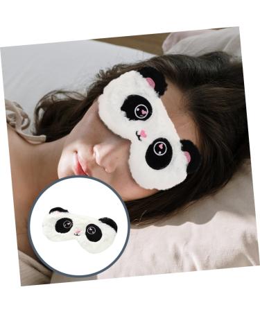 Angoily Plush Silk Eye Mask Set - 2pcs Cartoon Blindfolds for Sleep & Travel Comfortable Satin Eye Cover for Adults - Black & White - Buy Online on GoSupps.com