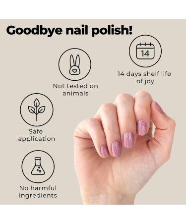 Miss Sophie Nail Wraps - Ultra-Thin Adhesive Dazzling Rosewood Design - Pack of 24 - Buy Online on GoSupps.com