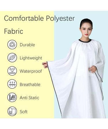 Professional Barber Cape with Adjustable Metal Clip - 55 x 63 inches (White) | Iusmnur Hair Salon Cape for Stylists - Buy Online on GoSupps.com
