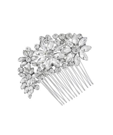 Ipetboom Pearl Wedding Veils Crystal Headpiece Bridal Headpiece Bridal Veil Wedding Hair Clip Rhinestone Hair Clip Bridal Hair Clip Rhinestone Headpiece Tiara Alloy Comb Bride