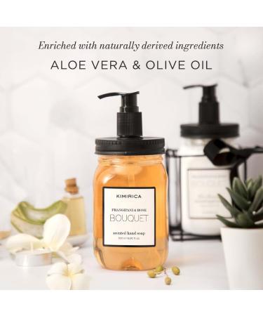 Bouquet Luxury Scented Hand Wash | With Goodness of Frangipani and Rose | Skincare Moisturizing| Antibacterial Formula | 100% Vegan & Paraben Free | 500ml - Buy Online on GoSupps.com