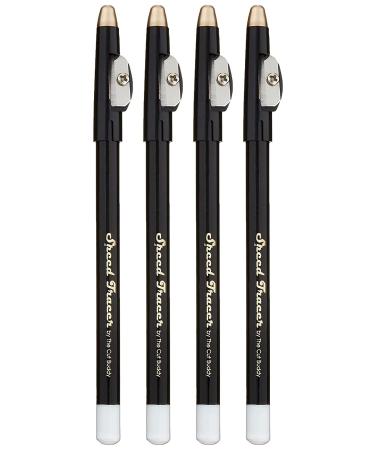 White Face Tracer Pencil 4 Pack for Men | Beard and Haircut Stencil with Sharpener | Facial Hair Shaping Tool for Trimming and Shaving - Buy Online on GoSupps.com