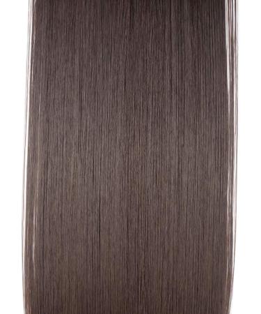 Silk-co 23 8PCS Dark Brown Clip in Hair Extensions | 100% Synthetic Straight Hair Piece | 23 Inch Full Head Coverage - Buy Online on GoSupps.com