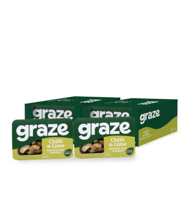 Graze - Chilli & Lime Savory Snacks - Vegan Savoury Snacks High in Protein & Fibre - Pack of 18 snacks