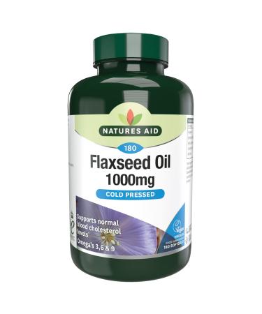 Natures Aid Flaxseed Oil Softgel Capsules 1000 mg 120 Count (Pack of 1)