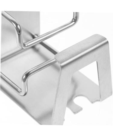 Cabilock 4-Piece Stainless Steel Toothbrush & Make-Up Brush Holder Set - Nail-Free Bathroom Organizers with Drainage | Silver - X7.2x5.5cm - Buy Online on GoSupps.com