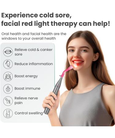 Red Light Therapy for Face, FSA HSA Eligible Cold Sore Treatment Red Light Therapy Wand, Rechargeable Clinical Grade Infrared Light Therapy, Ideal for Lips, Skin, Pain Relief, Fast Recovery - Buy Online on GoSupps.com