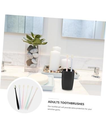 Minkissy 18STK Toothbrush Set for Kids | Oral Hygiene & Prosthesis Cleaning Brush with Dental Floss | Microbursten Hard Bristle Wavy Style | Travel & Household Use | Charcoal PP - Buy Online on GoSupps.com