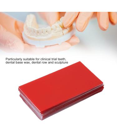 Red Dental Base Plate Wax - 18 Pieces 1.3mm Thick Moulding Wax for Precise Dental Work & Oral Casting - Buy Online on GoSupps.com
