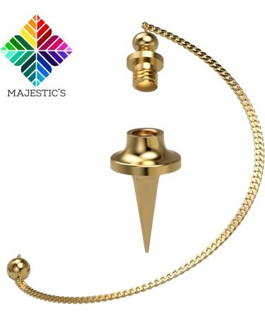 Brass & Copper Dowsing Rod and Oracle Pendulum Set - Radiesthesia Pack (35 cm x 12 cm) for Accurate Energy Reading | International Shipping Available - Buy Online on GoSupps.com