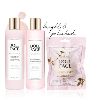 Doll Face Clarify Balancing Toner Glycolic Acid Willow Bark and Enzymes for Facial Soothing Facial Toning 8oz - Buy Online on GoSupps.com