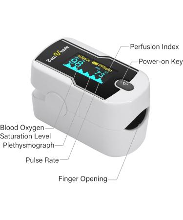 2024 Zacurate 500E-B Wireless Bluetooth Fingertip Blood Pulse Oximeter - Accurate SpO2 Heart Rate Monitor & FREE App - International Shipping Available - Buy Online on GoSupps.com