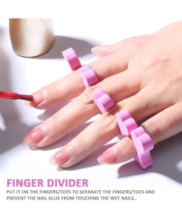 20 PCS Toe Separators Finger Spreader Set Nail Art Soft Foam Sponge Toe Separators Finger Dividers Pedicure Manicure Tools - Buy Online on GoSupps.com