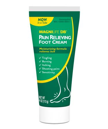 MagniLife DB Foot Cream Calming Relief for Burning Tingling Shooting & Stabbing Foot Sensations - Soothes Dry Cracked Itchy Sensitive Skin (4 oz Tube) 4oz Tube
