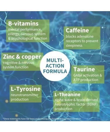 Focus Comprehensive Nootropic - 200mg Caffeine Brain Booster with L-Theanine & Methylated B Vitamins - Non-GMO 60 Capsules for Cognitive Performance - Buy Online on GoSupps.com