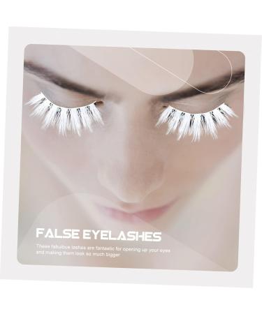 minkissy 3 Pairs White Eyelashes Blue Contacts for Eyes Cosplay Natural Look Wispy Faux Masquerade False Lashes Red Contacts for Eyes Cosplay T Dance Imitation Slim Upper Eyelashes 3d - Buy Online on GoSupps.com