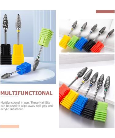 POPETPOP 5pcs Nail Polisher Nail Drill Bits for Nails Pro Tools Professional Drill Bits Nail Drill Bits Cuticle Nail Tools for Nail Art Nail Supplies Electric Tools Tungsten Steel Fragments 7x1.3cmx5pcs As Shown 3x5pcs - Buy Online on GoSupps.com