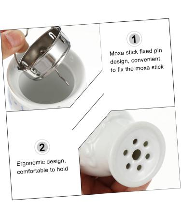 Beavorty 3 STK Moxibustion Cup - Electrical Massage Device & Conical Fuel Tool for Enhanced Vascular Care - Double Layer White Ceramic Ai-Box - Buy Online on GoSupps.com