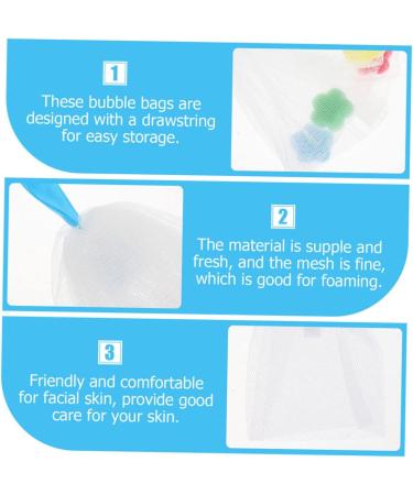 SOESFOUFU 4pcs Foaming Net Foaming Bags Soap Exfoliating Bag Face Foam Nets Bag Soap Sack Saver Pe - Buy Online on GoSupps.com