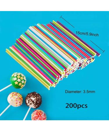 100PCS Cake Pop Sticks Paper Lollipop Sticks Cake Pop Sticks Lollipop Sticks for Lollipops Cake Pops Candies Chocolates Cookies (5.9inche Colorfur) 100pcs 5.9inche Colorfur - Buy Online on GoSupps.com