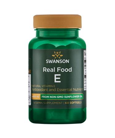 Swanson Natural Vitamin E from Non-GMO Sunflower Oil 400 Iu (268 Milligrams) 60 Sgels 1