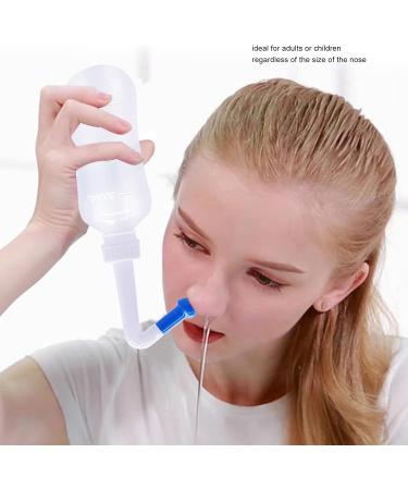 Sinus Rinse Bottle - Effective Nasal Spray for Clogged Nose 300ml Nasal Wash Set (Blue) | Squeeze & Clean Efficiency - Buy Online on GoSupps.com