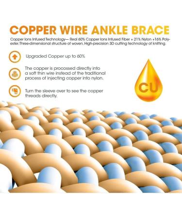 Modvel Foot & Ankle Brace Socks Compression Sleeve for Sprained Ankle Support & Arthritis Relief | Men & Women | Athletic Tendonitis & Torn Ligaments Large Copper - Buy Online on GoSupps.com