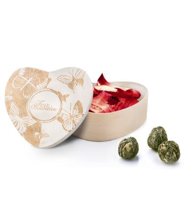 Creano Blooming Tea - 6 Heart-Shaped White Tea Flowers Gift Box | International Shipping - Buy Online on GoSupps.com