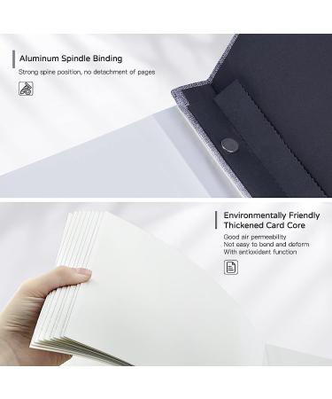 Popotop Large Photo Album Self Adhesive 4x6 5x7 8x10 Scrapbook Album DIY 60 Pages Picture Book Gifts for Mom Family Baby and Wedding with Metal Pen and Plastic Board 13"x12.6"60pages Grey - Buy Online on GoSupps.com