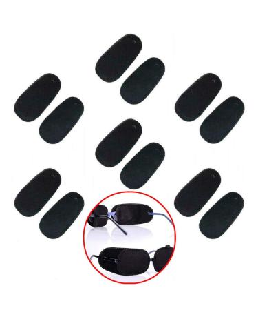 AKOAK 12 Pcs/Pack Black Kids Eye Patches for Glasses to Treat Lazy Eye/Amblyopia/Strabismus