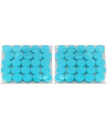 150 Clear 3G/3ML Round Jars with Teal Blue Lids Perfect for Scrubs Oils Creams & More | BPA Free | International Shipping Available - Buy Online on GoSupps.com