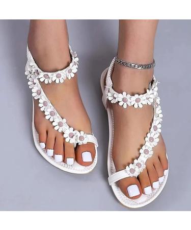 Women's Orthopedic Hallux Valgus Sandals - Elegant Summer Flip Flops Toe Separator Size 37 EU White - Buy Online on GoSupps.com