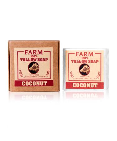 Natural Tallow Soap for Men and Women 3.5oz Grass Fed Tallow Soap Moisturizing Face & Body Wash Beef Tallow Soap for Skin Care Wash Great for Dry Itchy