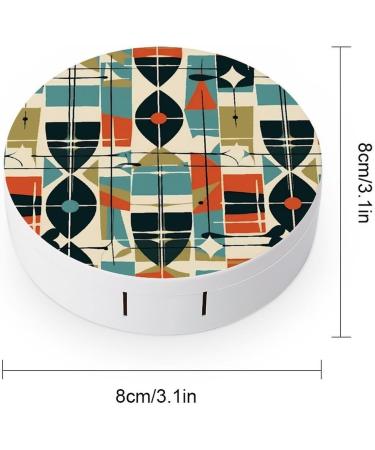 Contact Lens Case - Modern Mid Century Print | Plastic Care Box & Travel Solution - Buy Online on GoSupps.com