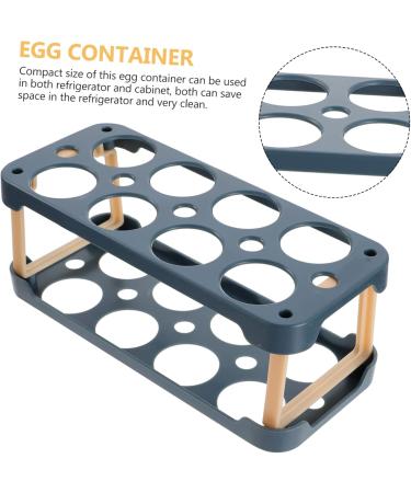 Mikikit Box Egg Carton Eggs Basket Drawers Egg Tray Packaging Egg Storage Case Side Door Egg Grid re-usable Blue 22.3X10.1X8.9CM - Buy Online on GoSupps.com