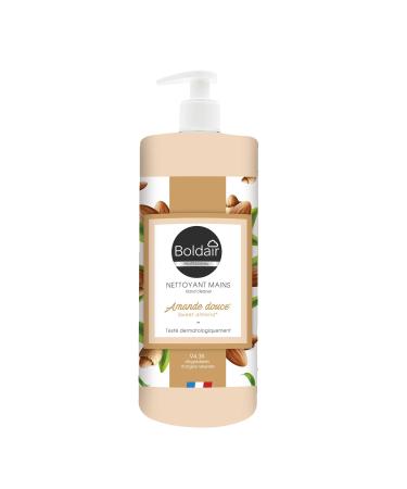 Boldair BOLDAIR - Sweet Almond Hand Wash - Frequent and Regular Hand Washing - 94.3% Naturally Derived Ingredients - Made in France - 500ml Pump Bottle