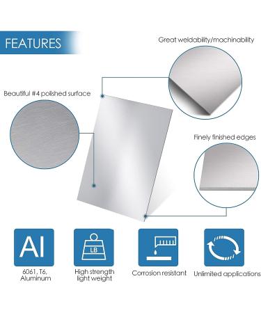 10pcs BENECREAT 5x7 Inches Unplated Brushed Aluminum Sheets for Stamping, Embossing, Painting - Dual Sided Panels with Strong Composite Core, Silver Finish - Buy Online on GoSupps.com