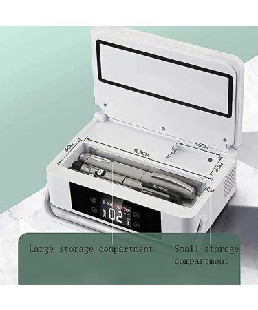 Insulin refrigerated Box Medicine Refrigerator Insulin Cooler Car Refrigerator Portable Mini Medicine Fridge for Eye Drops/Interferon/Drug Storage White-220V-Battery*1 Battery*1 White - Buy Online on GoSupps.com