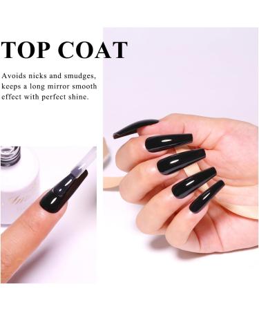 Imtiti No Wipe Gel Top Coat 15ML Clear Glossy Top Coat Gel Nail Polish High Shine Long Lasting Soak Off UV Led for Gel Nail Polish Salon Quality Nail Manicure - Buy Online on GoSupps.com