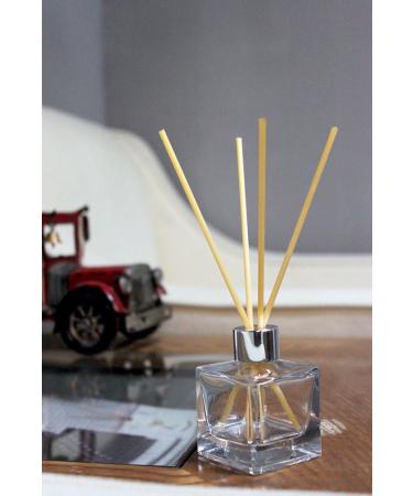 Frandy House Small Square Glass Diffuser Bottle Set - 50ml (1.7 fl oz) for DIY Essential Oil Diffusers - Includes 4 Reed Sticks - Buy Online on GoSupps.com