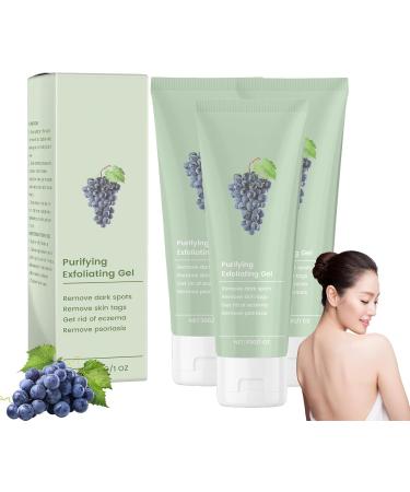 Jorondy Purifying Exfoliating Gel Greteam Purifying Exfoliating Gel Jorondy Gel Exfoliant Face And Body Exfoliating Scrub Gel Purifying Exfoliating Deep Cleansing Gel For Face (3PC 30G)