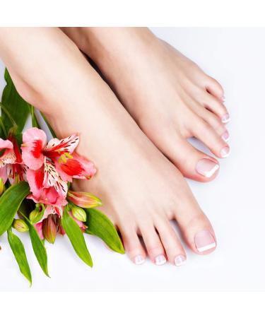 120PCS French Toenails Press On Kit - Short Square Full Cover Pink Fake Toe Nails for Women/Girls - Buy Online on GoSupps.com
