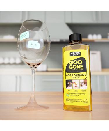 Goo Gone Adhesive Remover - 8 Ounce - Surface Safe Adhesive Remover Safely Removes Stickers Labels Decals Residue Tape Chewing Gum Grease Tar, Pack of 2 - Buy Online on GoSupps.com