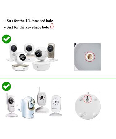 2 Pack Adjustable Angle Baby Monitor Wall Mount for Motorola, Arlo, Infant Optics DXR-8 - Easy Installation, Perfect Angle (Camera Not Included) - Buy Online on GoSupps.com