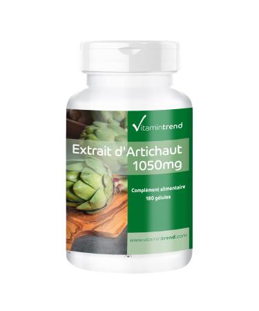 Artichoke Extract 1050mg - 180 capsules - ! FOR 2 MONTHS! - Vegan - 2.5% Cynarin | Vitamintrend