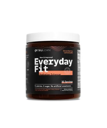 TRULEAN Everyday Fit Water Enhancer Sugar Free Electrolyte Powder Drink BCAA Blend Keto Amino Acid Supplement Delicious Strawberry Lemonade 30 Servings (Pack of 1)