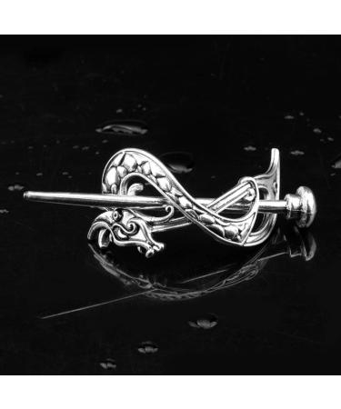 Lurrose Celtic Hair Clips - Viking Dragon Hair Pin & Retro Metal Hair Jewelry | Irish Hair Accessories for Stylish Ladies - Buy Online on GoSupps.com