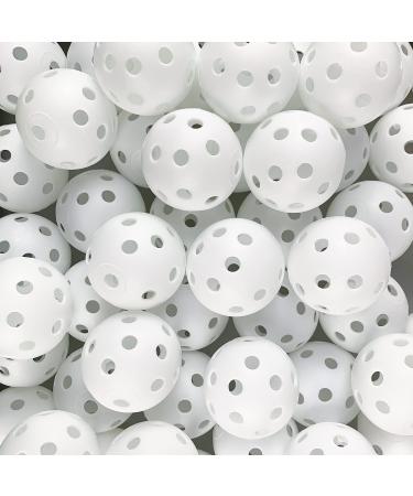 Kahuayi 100 Pack Practice Golf Balls - Airflow Hollow Plastic Balls for Driving Range & Swing Practice - White Pool Balls for Home Training - Buy Online on GoSupps.com