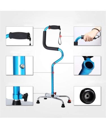 Four-Legged Cane Walking Sticks Non-Slip Adjusted Height Walking Canes Aluminum Alloy Crutches for Elderly and Disabled Elegant - Buy Online on GoSupps.com